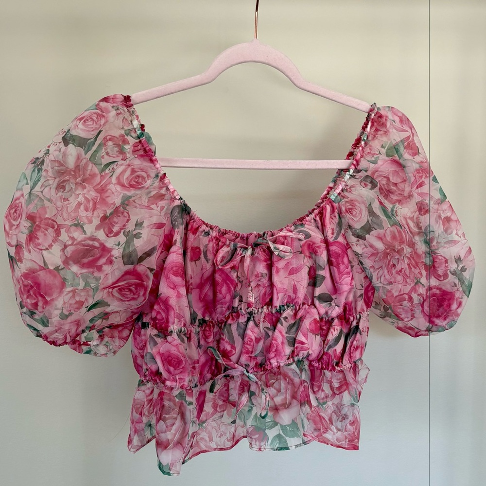 Joie Pink Floral Blouse